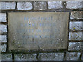 SP2054 : Bridgefoot canal bridge inscription 1994 by Robin Stott