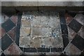 TQ9963 : St Mary, Luddenham - Medieval tiles by John Salmon