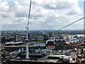 TQ3980 : Looking north from Emirates Air Line cable car by PAUL FARMER