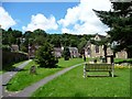 SO4593 : Paths through the churchyard, Church Stretton by Christine Johnstone