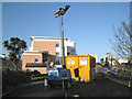 SX9373 : Floodlights at the Fore Street bridge site by Robin Stott