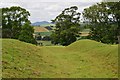 NT6322 : Earthworks at Timpendean Tower by Jim Barton