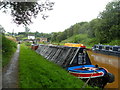 SJ8451 : Working Narrow Boat Hadar moored outside the south portal of Harecastle tunnel. by Keith Lodge