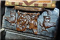 SO7745 : Misericord, Great Malvern Priory by Julian P Guffogg