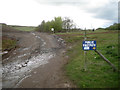 SP2085 : Footpath leaves track, Packington landfill site by Robin Stott