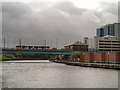 SJ8196 : Metrolink Bridge at Pomona Docks by David Dixon