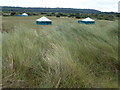 TF6536 : Camping site at South Beach, Heacham by Richard Humphrey