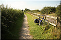 SK6636 : Grantham Canal towpath by Richard Croft