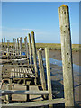 TG0044 : Wooden jetties, Morston Quay by Pauline E