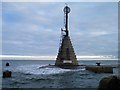 SX4750 : The marker and light at the Eastern end of Plymouth harbour breakwater by Steve  Fareham