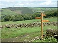 SE1949 : Finger-post on route of Six Dales Trail by John Sparshatt