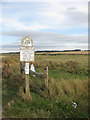 TG0844 : National trust sign, Gramborough Hill by Pauline E