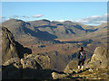 SD2199 : Looking north from the top of Harter Fell by Karl and Ali