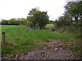 TM4072 : Field entrance near the Bridleway to Sibton Road by Geographer