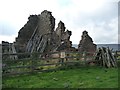 SE7097 : Ruins of a railway house, Low Baring, Rosedale by Christine Johnstone