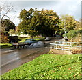 ST5678 : Driving through a minor flood on Henbury Road, Bristol  by Jaggery