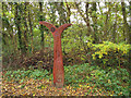 TQ5805 : Sustrans milepost near Polegate by Stephen Craven