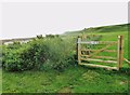 NX1434 : Gate number 1 on the Mull of Galloway Trail by Ann Cook