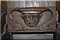 SO5634 : Misericord, St Cuthbert's church, Holme Lacy by Julian P Guffogg