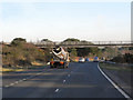 SY9893 : Footbridge over the Eastbound A35 by David Dixon