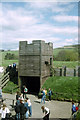 NY7666 : Reconstruction of tower and turf wall, Vindolanda by Phil Champion