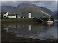 NN0976 : Light beacon & Caledonian Canal Terminus, Corpach with view to Ben Nevis by Colin Park