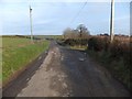 SX7093 : Fork off the road giving access to  Thornbury by David Smith