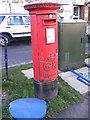 TL1116 : Kinsbourne Green Post Office George V Postbox by Geographer