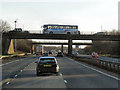 SP4741 : M40 Southbound, Bridge at Junction 11 by David Dixon