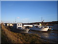 TM2849 : Houseboats on the Deben by Chris Holifield