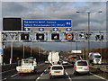 SO9998 : Overhead Sign Gantry at Junction 10 by David Dixon