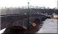 SO3700 : River Usk flows vigorously under Usk Bridge, Usk by Jaggery