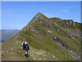 NM9486 : Ridge rising to summit of Streap by Trevor Littlewood