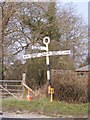 TG1107 : Roadsign on the B1108 Watton Road by Geographer