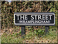 TG1107 : The Street (Wramplingham) sign by Geographer