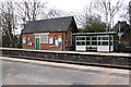 SJ6992 : Shelters old and new at Glazebrook Station by Alan Murray-Rust