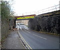 ST0888 : Railway bridge and masonry, Llantwit Road, Treforest, Pontypridd by Jaggery