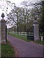 TM3769 : Entrance Gates of Sibton Park by Geographer