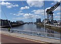 NS5765 : View doon the watter  from the Squinty Bridge by Barbara Carr