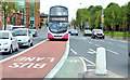 J3473 : Bus lane, East Bridge Street, Belfast (2) by Albert Bridge