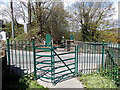 ST1599 : Kissing gate at the northern end of a footpath to Gilfach Fargoed railway station by Jaggery