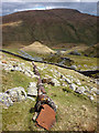 NY4708 : Old pipeline, Wrengill Quarry, Longsleddale by Karl and Ali