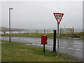 NB4639 : Post Box and bus stop at Col Uarach by M J Richardson