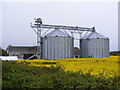 TM4087 : Grain Silos at School Farm by Geographer