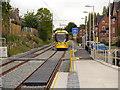 SJ8591 : Metrolink Tram Approaching Didsbury Village by David Dixon