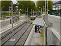 SJ8492 : West Didsbury Tram Station by David Dixon