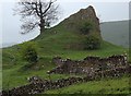 SK1163 : Crag, Pilsbury castle by Andrew Hill