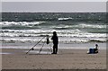 NX0941 : Sea fishing at Port Logan Bay by Walter Baxter