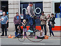 SJ8397 : Penny Farthing on Deansgate by David Dixon