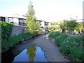 NT2575 : Water of Leith near Tanfield House by Paul Gillett